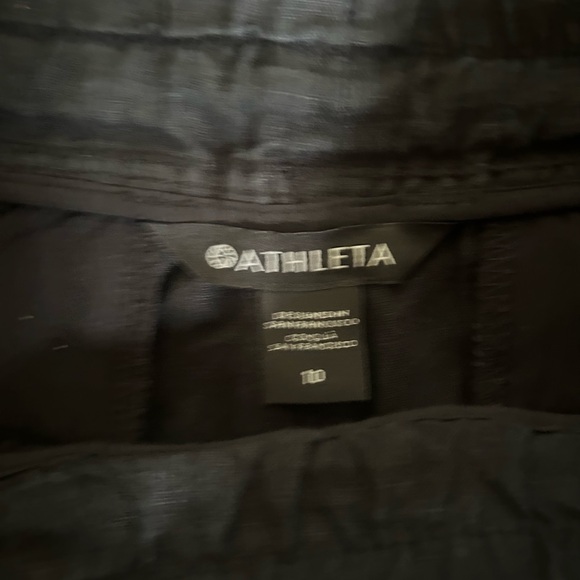 Athleta Cabo Linen Shorts Black Size 10 - Picture 8 of 10